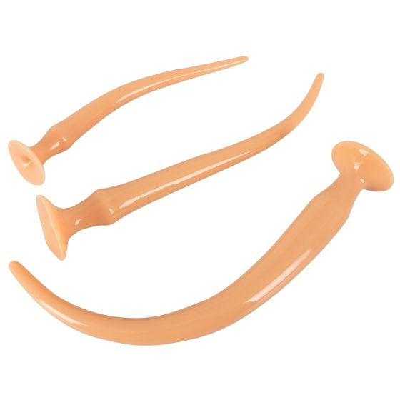 You2Toys - Extra Long Plug Dildo Set (3 Pieces) - Natural