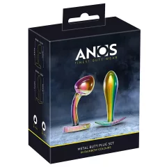 ANOS Metal Rainbow - Metal Anal Plug Set (2-piece)