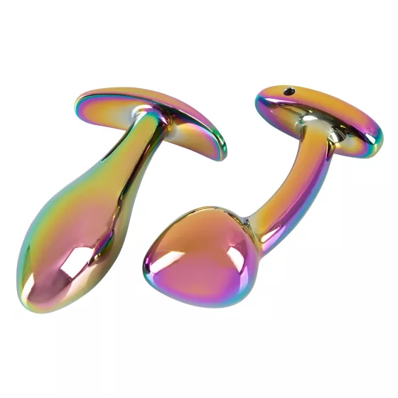 ANOS Metal Rainbow - metal anal plug set (2-piece)