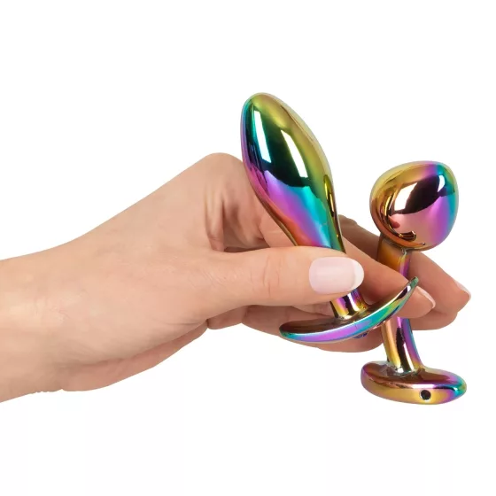 ANOS Metal Rainbow - metal anal plug set (2-piece)
