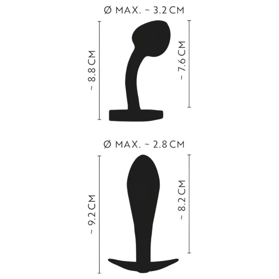 ANOS Metal Rainbow - metal anal plug set (2-piece)