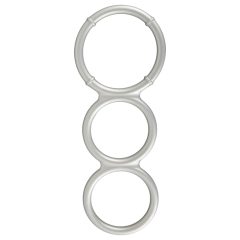 You2Toys - Triple Silicone Ring for Him (Silver)