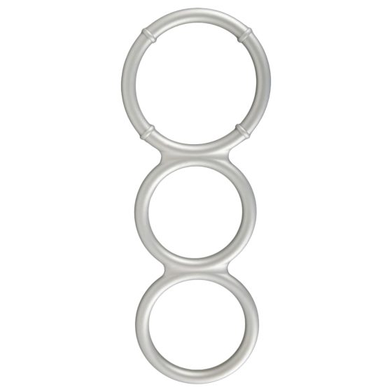 You2Toys - Triple Silicone Ring for Him (Silver)