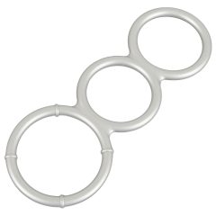 You2Toys - Triple Silicone Ring for Him (Silver)