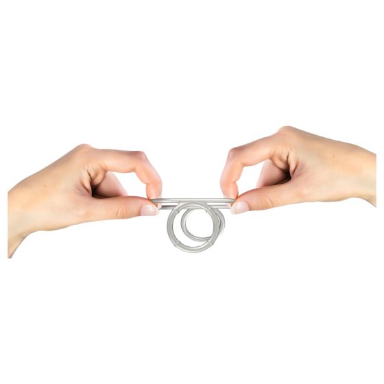 You2Toys - Triple Silicone Ring for Him (Silver)