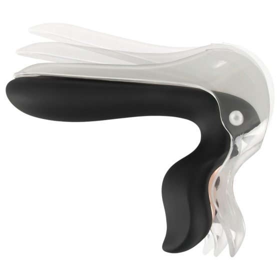 Bad Kitty - Rechargeable LED Vaginal Speculum (Black-Clear)