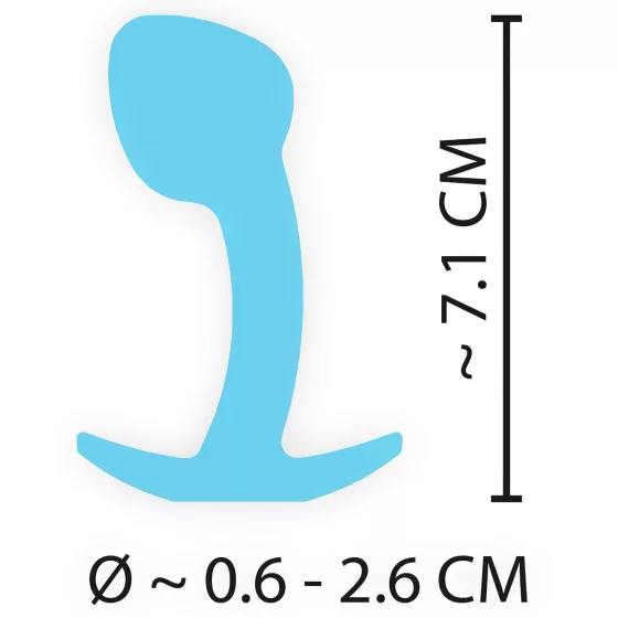 Cuties Mini Butt Plug - silicone anal plug (blue, 2.6 cm)