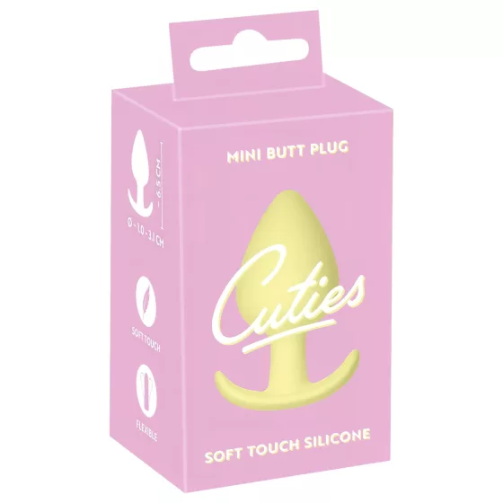 Cuties Mini Silicone Butt Plug - Yellow (3.1cm)