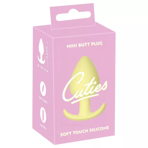 Cuties Mini Butt Plug - silicone anal plug (yellow, 3.1 cm)