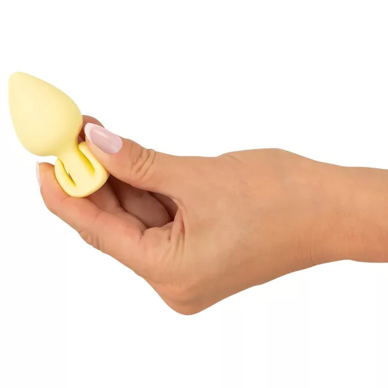 Cuties Mini Butt Plug - silicone anal plug (yellow, 3.1 cm)