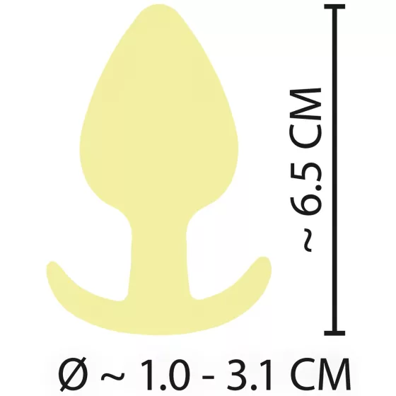 Cuties Mini Butt Plug - silicone anal plug (yellow, 3.1 cm)