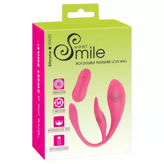 / SMILE - wearable rechargeable vibrating love egg with remote control (pink)
