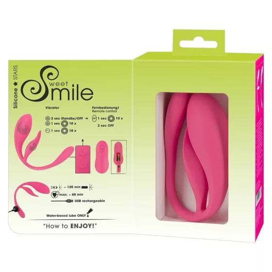 / SMILE - wearable rechargeable vibrating love egg with remote control (pink)