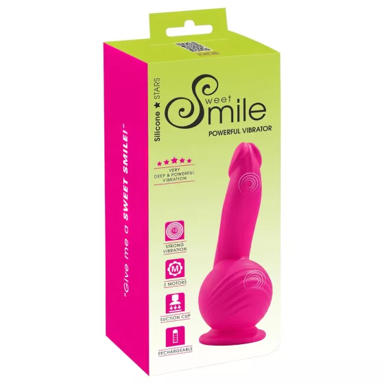 SMILE Powerful - Rechargeable Dual-Motor Suction Cup Vibrator (Pink)