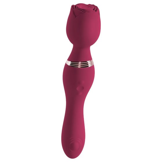 You2Toys Rosenrot - Rechargeable Rose Wand Vibrator (Red)
