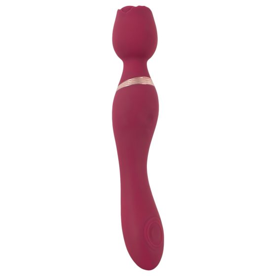 You2Toys Rosenrot - Rechargeable Rose Wand Vibrator (Red)