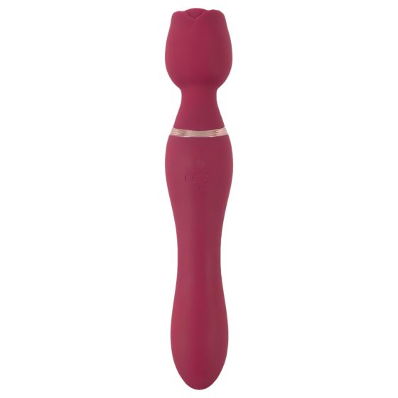 You2Toys Rosenrot - Rechargeable Rose Wand Vibrator (Red)