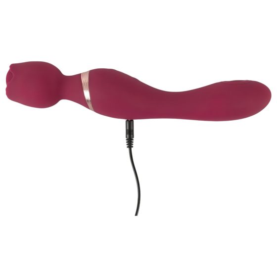 You2Toys Rosenrot - Rechargeable Rose Wand Vibrator (Red)