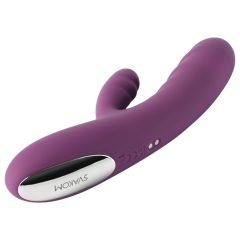   Svakom Avery - Rechargeable Thrusting Vibrator with Clitoral Arm (Purple)