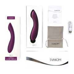   Svakom Amy 2 - Rechargeable, Waterproof G-Spot Vibrator (Purple)