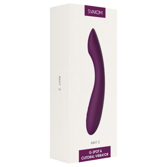 Svakom Amy 2 - Rechargeable, Waterproof G-Spot Vibrator (Purple)
