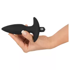 Black Velvet Vibrating Anal Plug - Medium