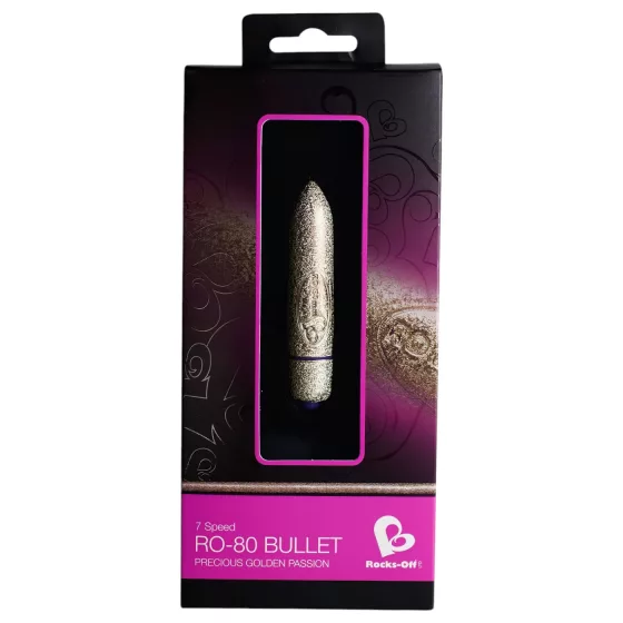 RO-80mm Mini Lipstick Vibrator (7 Speeds) - Gold