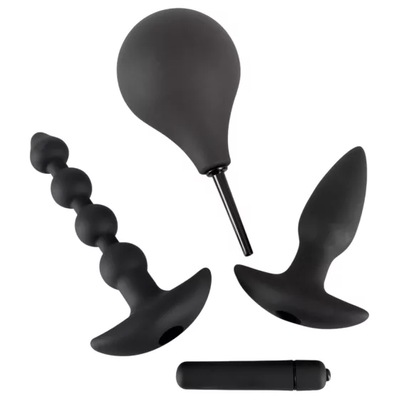Black Velvet 4-Piece Anal Vibrator Set