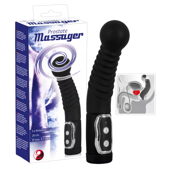 You2Toys - Rotating Prostate Massager Vibrator (Black)