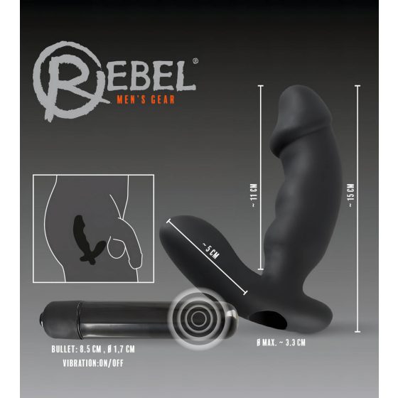 Rebel - Black Prostate Massager Vibrator