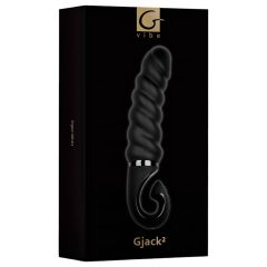   Gvibe G-jack 2: Rechargeable, Waterproof Silicone Vibrator (Black)
