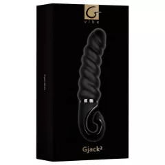   Gvibe G-jack 2: Rechargeable, Waterproof Silicone Vibrator (Black)
