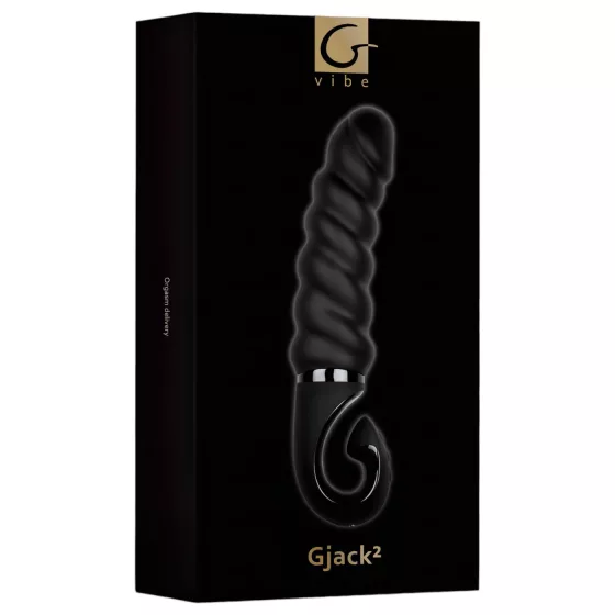 Gvibe G-jack 2: Rechargeable, Waterproof Silicone Vibrator (Black)