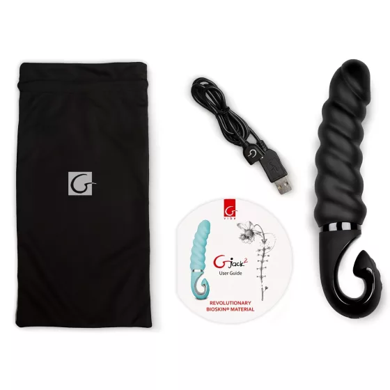 Gvibe G-jack 2: Rechargeable, Waterproof Silicone Vibrator (Black)