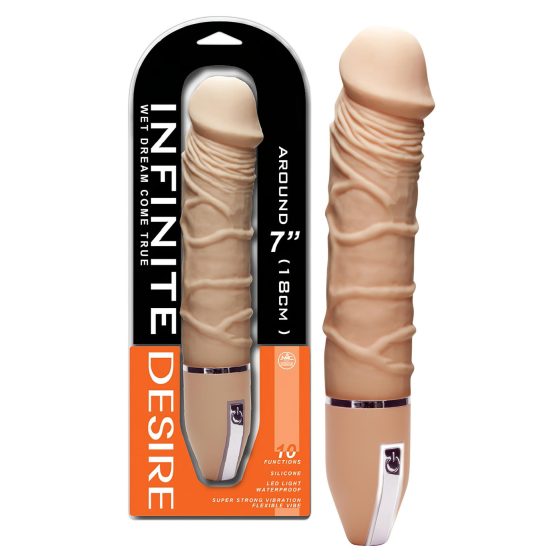 Infinite Desire - 10-Mode Silicone Vibrator (Natural)