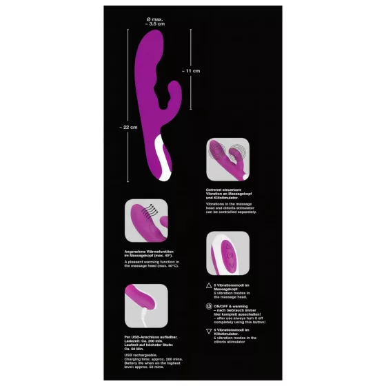 Javida - warming clitoral vibrator (purple)