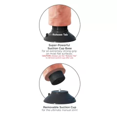 King Cock 9 Suction Cup Vibrator (23 cm) - Natural"