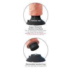 King Cock 10 Suction Cup Vibrator (10) - Natural"