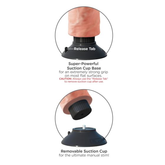 King Cock 10 Suction Cup Vibrator (10) - Natural"