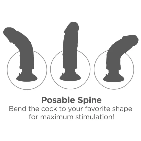 King Cock 10 Suction Cup Vibrator (10) - Natural"