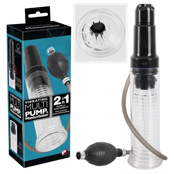You2Toys - 2in1 - Penis Pump & Masturbator Combo (Clear)