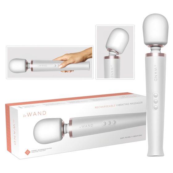 Le Wand - Premium Rechargeable Massager Vibrator (White)