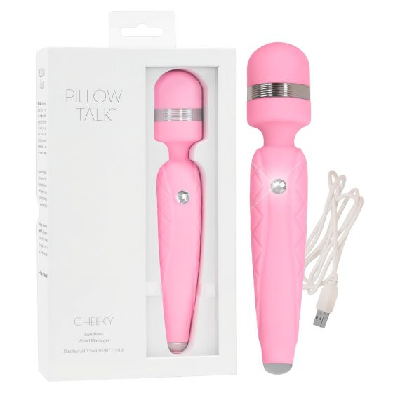 Pillow Talk Cheeky Wand - Rechargeable Massager Vibrator (Pink)