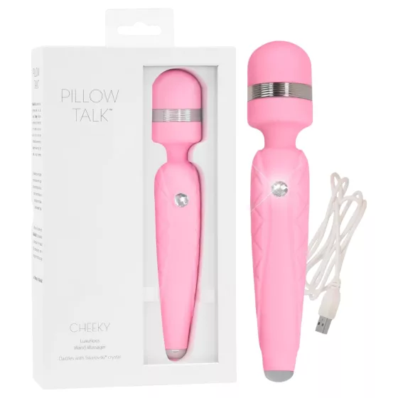 Pillow Talk Cheeky Wand - rechargeable massage vibrator (pink)