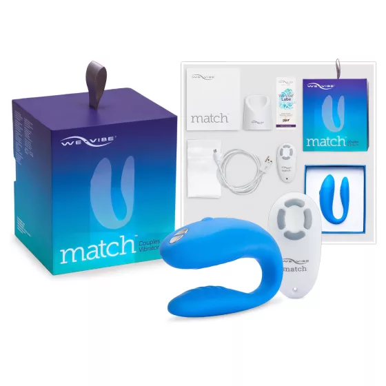 We-Vibe Match - Waterproof Rechargeable Couples Vibrator (Blue)