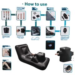   Dark Magic - Battery-Operated Pleasure Machine with Bed (Black)