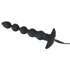 Black Velvet - Rechargeable 5 bead anal vibrator (black)