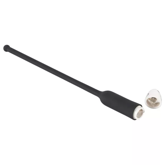 You2Toys Vibrating Silicone Urethral Dilator – Black (8-11mm)