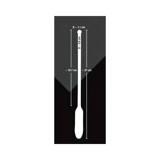 You2Toys Vibrating Silicone Urethral Dilator – Black (8-11mm)