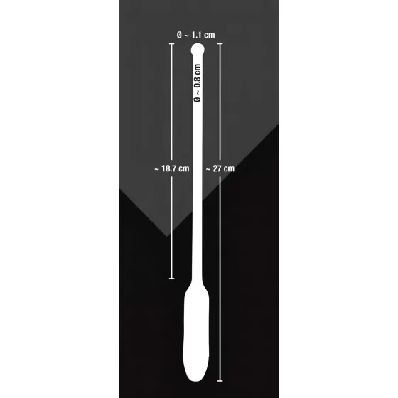 You2Toys Vibrating Silicone Urethral Dilator – Black (8-11mm)